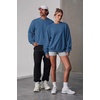 COOFANDY Mens Crewneck Sweatshirt Lightweight Casual Fall Winter Pullovers(Denim Blue)