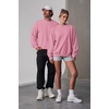 COOFANDY Mens Crewneck Sweatshirt Lightweight Casual Fall Winter Pullovers(Guava)