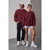COOFANDY Mens Crewneck Sweatshirt Lightweight Casual Fall Winter Pullovers(Wine)