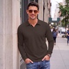 COOFANDY Men’s Knit Polo Shirts Casual Long Sleeve Polo Sweater Golf Shirts(Brown)