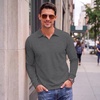 COOFANDY Men’s Knit Polo Shirts Casual Long Sleeve Polo Sweater Golf Shirts(Dark Grey)
