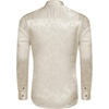 COOFANDY Men’s Stain Dress Shirts Jacquard Long Sleeve Floral Button Up Shirts Party Prom Wedding Shirt(Beige)