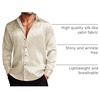 COOFANDY Men’s Stain Dress Shirts Jacquard Long Sleeve Floral Button Up Shirts Party Prom Wedding Shirt(Beige)