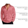 COOFANDY Men’s Stain Dress Shirts Jacquard Long Sleeve Floral Button Up Shirts Party Prom Wedding Shirt(Misty Rose)