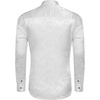 COOFANDY Men’s Stain Dress Shirts Jacquard Long Sleeve Floral Button Up Shirts Party Prom Wedding Shirt(Pear White)