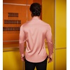 COOFANDY Men’s Stain Dress Shirts Jacquard Long Sleeve Floral Button Up Shirts Party Prom Wedding Shirt(Pink)
