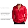 COOFANDY Men’s Stain Dress Shirts Jacquard Long Sleeve Floral Button Up Shirts Party Prom Wedding Shirt(Red)