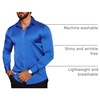 COOFANDY Men’s Stain Dress Shirts Jacquard Long Sleeve Floral Button Up Shirts Party Prom Wedding Shirt(Sapphire)