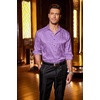 COOFANDY Men’s Stain Dress Shirts Jacquard Long Sleeve Floral Button Up Shirts Party Prom Wedding Shirt(Violet)