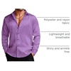 COOFANDY Men’s Stain Dress Shirts Jacquard Long Sleeve Floral Button Up Shirts Party Prom Wedding Shirt(Violet)
