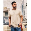 COOFANDY Men’s T Shirt Short Sleeve Casual Crew Neck Basic Tee Shirts(Beige)