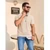 COOFANDY Men’s T Shirt Short Sleeve Casual Crew Neck Basic Tee Shirts(Beige)