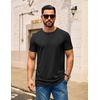 COOFANDY Men’s T Shirt Short Sleeve Casual Crew Neck Basic Tee Shirts(Black)