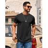 COOFANDY Men’s T Shirt Short Sleeve Casual Crew Neck Basic Tee Shirts(Black)