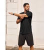 COOFANDY Men’s T Shirt Short Sleeve Casual Crew Neck Basic Tee Shirts(Black)