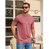 COOFANDY Men’s T Shirt Short Sleeve Casual Crew Neck Basic Tee Shirts(Dusky Purple)