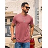 COOFANDY Men’s T Shirt Short Sleeve Casual Crew Neck Basic Tee Shirts(Dusky Purple)