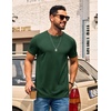 COOFANDY Men’s T Shirt Short Sleeve Casual Crew Neck Basic Tee Shirts(Forest Green)