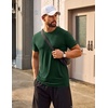 COOFANDY Men’s T Shirt Short Sleeve Casual Crew Neck Basic Tee Shirts(Forest Green)