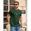 COOFANDY Men’s T Shirt Short Sleeve Casual Crew Neck Basic Tee Shirts(Forest Green)