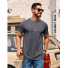 COOFANDY Men’s T Shirt Short Sleeve Casual Crew Neck Basic Tee Shirts(Gray)