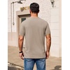 COOFANDY Men’s T Shirt Short Sleeve Casual Crew Neck Basic Tee Shirts(Khaki)