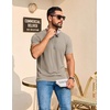 COOFANDY Men’s T Shirt Short Sleeve Casual Crew Neck Basic Tee Shirts(Khaki)