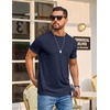 COOFANDY Men’s T Shirt Short Sleeve Casual Crew Neck Basic Tee Shirts(Navy Blue)