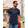 COOFANDY Men’s T Shirt Short Sleeve Casual Crew Neck Basic Tee Shirts(Navy Blue)