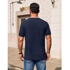 COOFANDY Men’s T Shirt Short Sleeve Casual Crew Neck Basic Tee Shirts(Navy Blue)