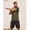 COOFANDY Men’s T Shirt Short Sleeve Casual Crew Neck Basic Tee Shirts(Olive Green)