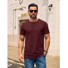 COOFANDY Men’s T Shirt Short Sleeve Casual Crew Neck Basic Tee Shirts(Vine Red)