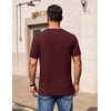 COOFANDY Men’s T Shirt Short Sleeve Casual Crew Neck Basic Tee Shirts(Vine Red)