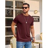 COOFANDY Men’s T Shirt Short Sleeve Casual Crew Neck Basic Tee Shirts(Vine Red)