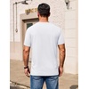 COOFANDY Men’s T Shirt Short Sleeve Casual Crew Neck Basic Tee Shirts(White)