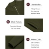 COOFANDY Mens Zip Up Cardigan Sweater Slim Fit Casual Full Zipper Sweaters(Army Green)