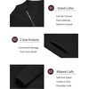 COOFANDY Mens Zip Up Cardigan Sweater Slim Fit Casual Full Zipper Sweaters(Black)