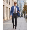 COOFANDY Mens Zip Up Cardigan Sweater Slim Fit Casual Full Zipper Sweaters(Blue)