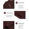 COOFANDY Mens Zip Up Cardigan Sweater Slim Fit Casual Full Zipper Sweaters(Brown)