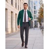 COOFANDY Mens Zip Up Cardigan Sweater Slim Fit Casual Full Zipper Sweaters(Green)