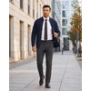 COOFANDY Mens Zip Up Cardigan Sweater Slim Fit Casual Full Zipper Sweaters(Navy Blue)