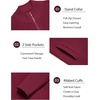 COOFANDY Mens Zip Up Cardigan Sweater Slim Fit Casual Full Zipper Sweaters(Wine Red)