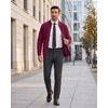 COOFANDY Mens Zip Up Cardigan Sweater Slim Fit Casual Full Zipper Sweaters(Wine Red)