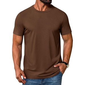 COOFANDY Men’s T Shirt Short Sleeve Casual Crew Neck Basic Tee Shirts(Light Brown)