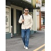 COOFANDY Mens Fleece Shacket Button Down Shirt Jacket Winter Warm Coat(Beige)