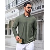 COOFANDY Mens Quarter Zip Pullover Lightweight Mock Neck Sweatshirt Regualer Fit Casual Shirt(Army Green)