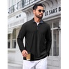 COOFANDY Mens Quarter Zip Pullover Lightweight Mock Neck Sweatshirt Regualer Fit Casual Shirt(Black)