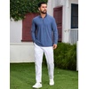 COOFANDY Mens Quarter Zip Pullover Lightweight Mock Neck Sweatshirt Regualer Fit Casual Shirt(Deep Blue)