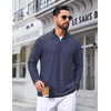 COOFANDY Mens Quarter Zip Pullover Lightweight Mock Neck Sweatshirt Regualer Fit Casual Shirt(Navy)