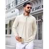 COOFANDY Mens Quarter Zip Pullover Lightweight Mock Neck Sweatshirt Regualer Fit Casual Shirt(Off-white)